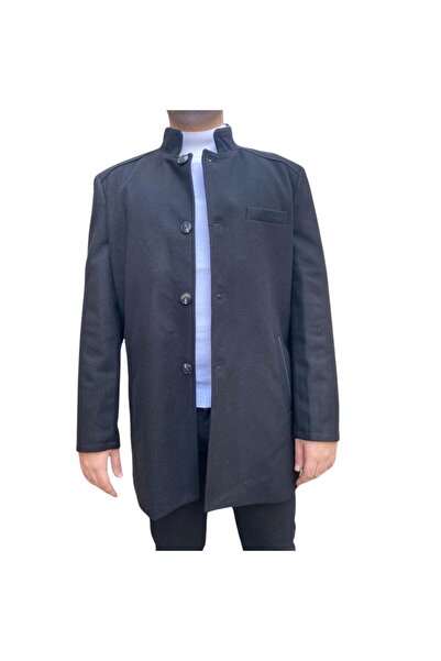 SÜVARİ REGULAR FİT PREMİUM YÜN İÇERİKLİ RAHAT KALIP KAŞE KABAN SİYAH