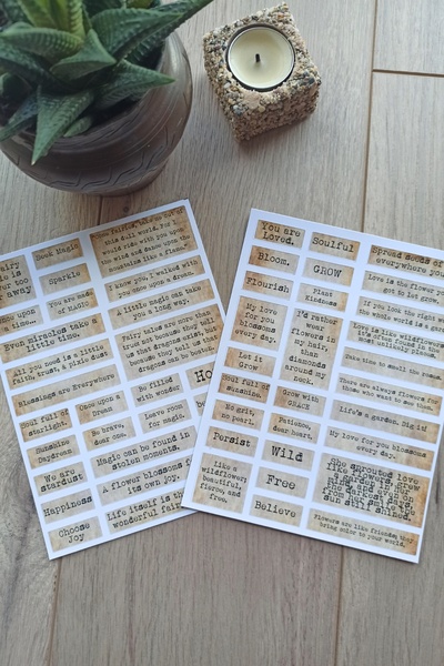 Mona Craftist مجموعة ملصقات سكرابوك مكونة من 57 قطعة، عبارة كتابة وكلمة، مجلة...