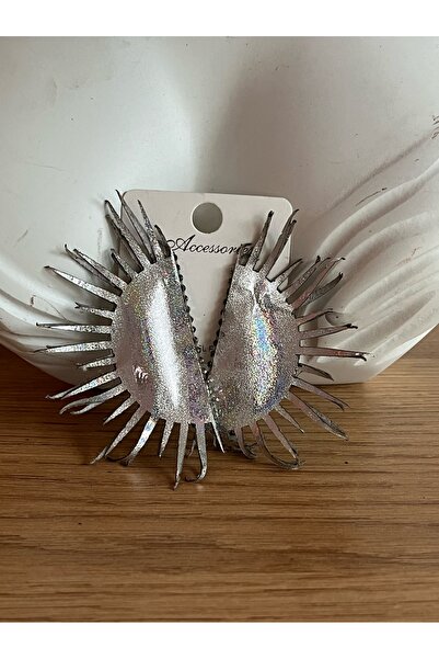 AGG TASARIM Gümüş Yarım Güneş Küpe