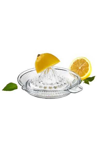 DESTALYA Glass Lemon Squeezer, Manual Orange Juicer, Lime, Citrus, Fresh Juice