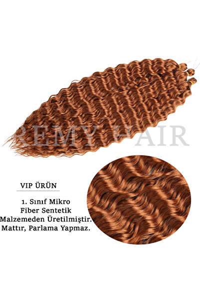 8 Kadına Dair Herşey Afro Örgüsü Saç - Açık Kestane 100gr.