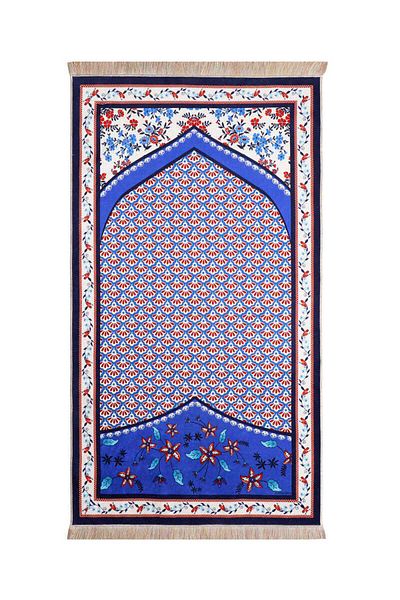Bursa İpek Saks Velvet Carpet Prayer Rug