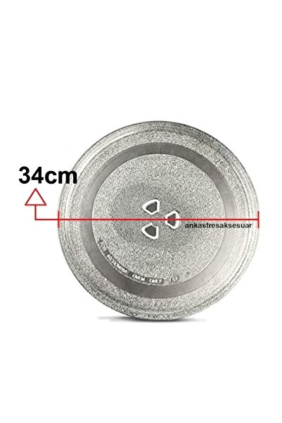 Profilo Mikrodalga Fırın Tabağı Cam Tabak Tepsi 34cm Çapında 3 Tırnaklı Borca...