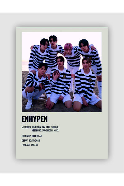 fırsatlar diyarı ENHYPEN K-pop Duvar Posteri - Duvar Dekoru - Kalın Kağıt - Ç...