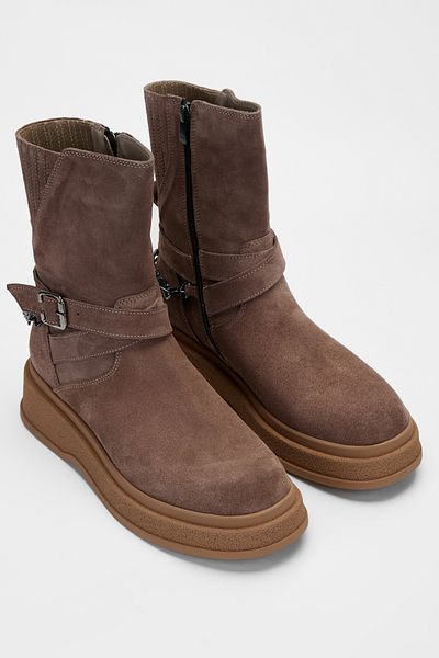 Tamer Tanca Women's Genuine Leather Casual Boots 231 1058 Bn Boots Sk23/24