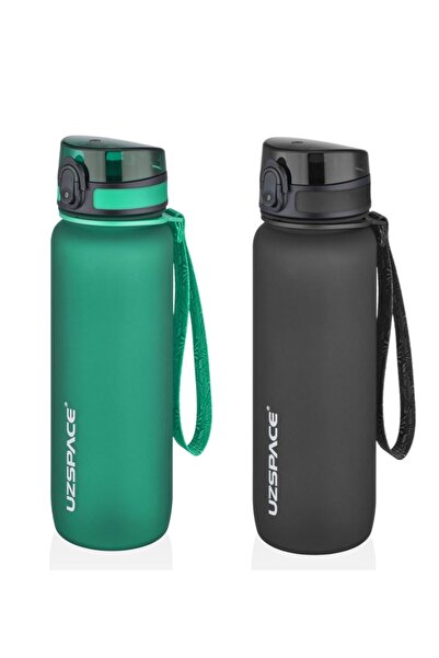 Uzspace (2'Lİ SET) Uzspace 800ml Yeni Koleksiyon Soft Touch Tritan Su Matarası
