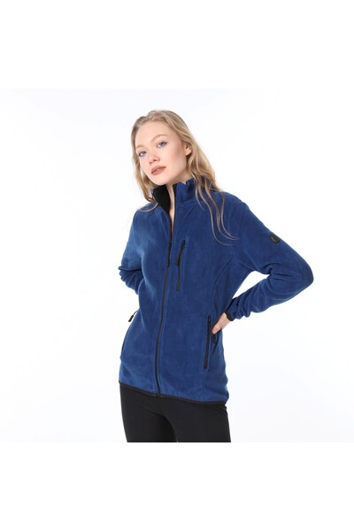 Vio Belle Kadın Tam Fermuar 5 Cepli Polar Ceket