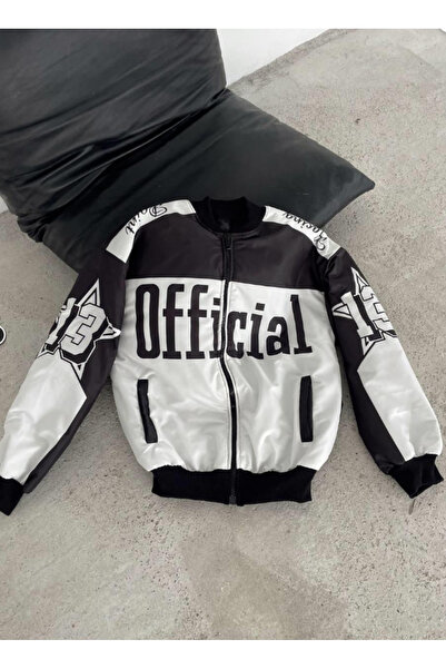 alhemengelir Official İçi Dolgulu Siyah Bomber Oversize Ceket