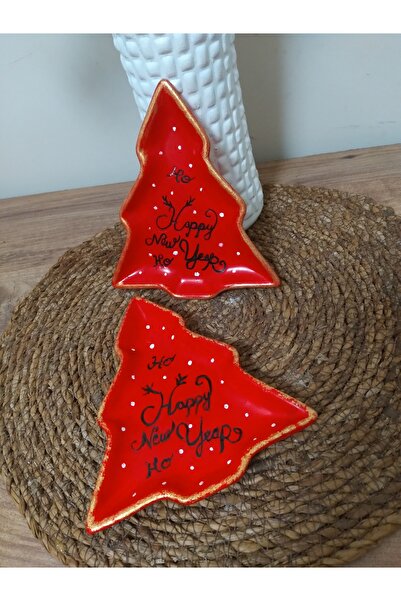 RENKLİMASALTASARIMLAR Pine Tree Christmas Plate