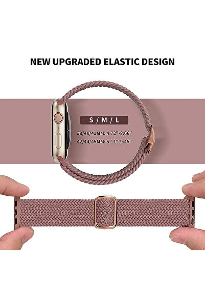 mimtec Apple Watch Compatible 38mm 40mm 41mm 1/2/3/4/5/6/se/7/8/9 Band Loop Braided Band