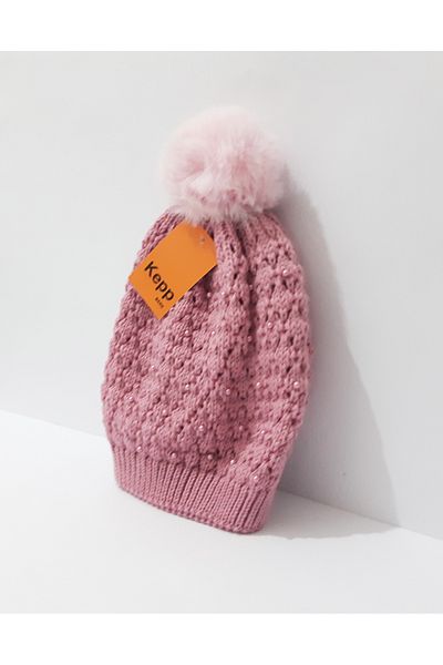 renkli çiçekler Women's Beret Pink Color Fox Beret