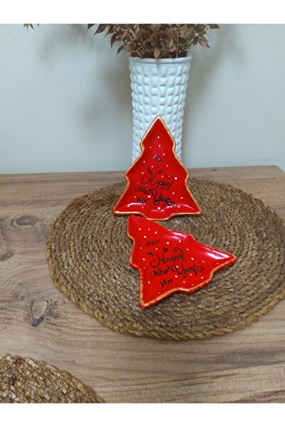 RENKLİMASALTASARIMLAR Pine Tree Christmas Plate