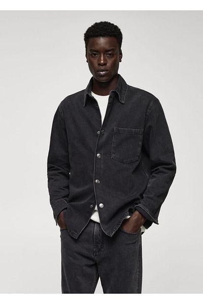 MANGO Man Jeanshemdjacke mit Taschen