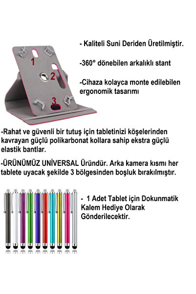 ebulduk Samsung Galaxy Tab A9 SM-X110 8.7" Tablet Case with Stand + Unbreakable Screen Protector + Touch Pen