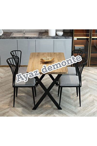 ayazdemonte çam yemek masası x ayak güneş sandalye