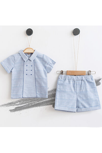DIDuStore Summer Linen Baby Boy Shirt and Shorts Set