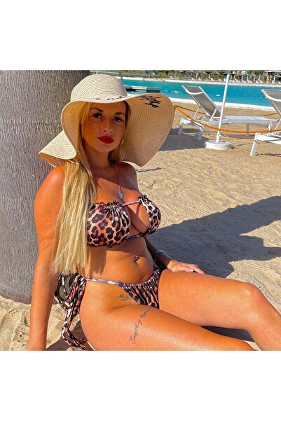 BF Bikini Fashion Σετ μπικίνι με κορδόνι λεοπάρ