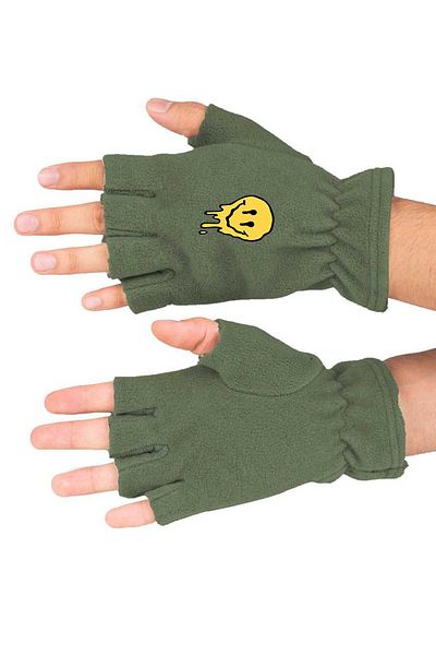 herotasarım Droopy Smiley Fleece Gloves Cut - Bll4906
