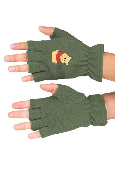 herotasarım Mănuși din lână polară Winnie The Pooh - Design decupat BLL5072
