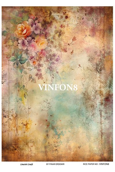 LİNEART LineArt Brass Decopage Paper LA-VINFON8