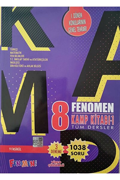 Fenomen Yayıncılık Fenomen 8.Sınıf LGS 1.Dönem Kamp Kitabı +3 Deneme - LGS İl...