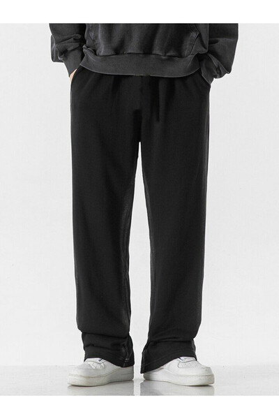 FİTGO Ανδρικό Oversize Basic Φούτερ Μαύρο