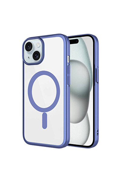 Rivor Apple iPhone 15 Plus Uyumlu Kılıf Kamera Çıkıntılı Wireless Şarj Özelli...