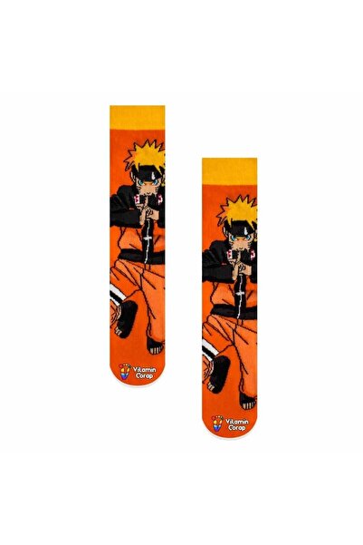 Limmon Store جوارب أنيمي ناروتو اوزوماكي باللون البرتقالي