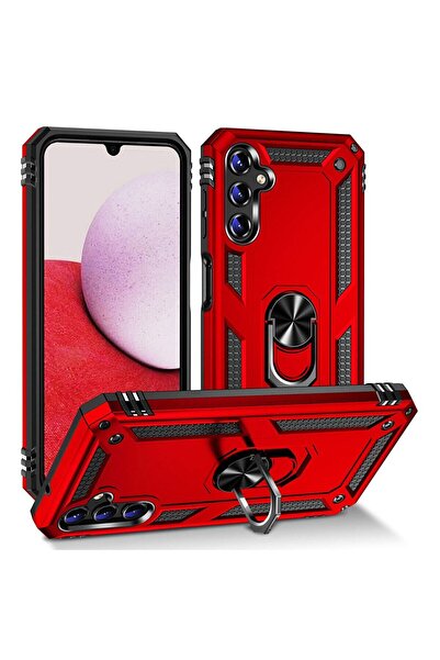 Rivor Samsung Galaxy S23 FE Uyumlu Kılıf Kamera Korumalı Armour Yüzüklü Stand...