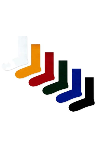 Limmon Store مجموعة من 6 جوارب رياضية ملونة طويلة