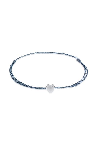 ELLI Armband Herz Liebe Trend Textilband 925 Silber