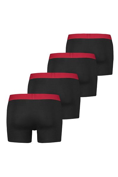 Levi's ECOM Organic Herren Boxershorts – 4er-Pack, solide Basic-Unterhose