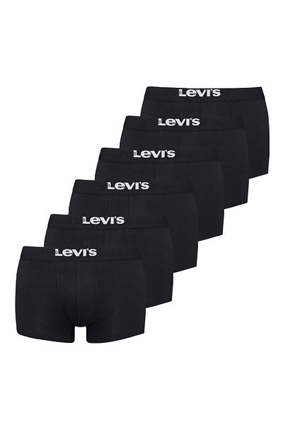 Levi's LEVI'S Herren-Boxershorts – Solid Basic Trunk Organic ECOM, Baumwoll-Stretch, 6er-Pack