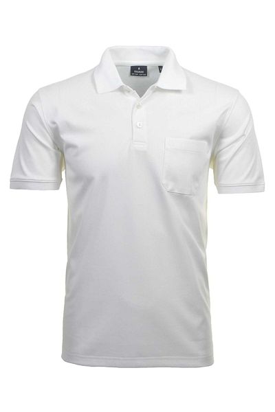 Ragman Herren Poloshirt - Softknit-Polo, Baumwollmischung, Brusttasche, Knopfleiste, kurz