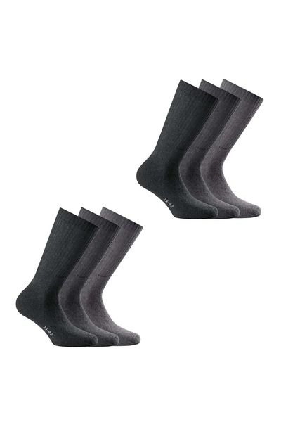 Rohner Basic Unisex Sportsocken, 6er Pack - Basic Sport, einfarbig