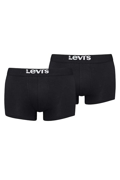Levi's LEVI´S Herren Boxershorts, 2er Pack - Solid Basic Trunk Organic, Logobund