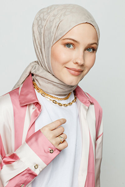 VALORSCARF TAŞ RENGİ BLOOM DESEN ŞAL EBAT 70 X 180