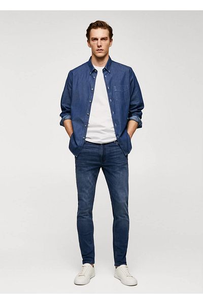 MANGO Man Jude skinny τζιν