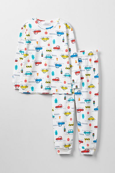 Krazber Set de pijamale cu imprimeu mașini pentru băieți