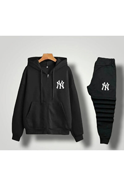 De Carte Σετ φόρμας εποχικής Unisex γκρι νάιλον εμπριμέ χτενισμένη βαμβακερή