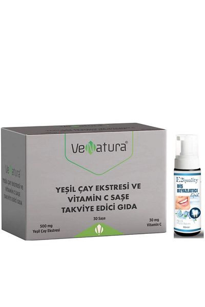 VeNatura Green Tea and Vitamin C Phase 30 Sachet Food - Whitening Foam Gift