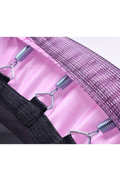 Clifton Fileli Büyük Boy Trambolin Kolay Kurulum (120 CM Çap Pembe)