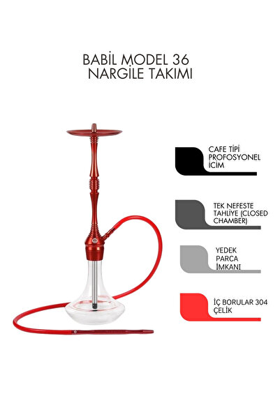 Babil Nargile Takımı Mod 36 Cafe Tipi Profosyonel Nargile Seti