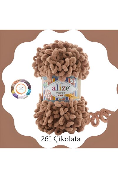 Alize Puffy Fine El Örgü Ipliği Küçük Ilmek (TEKLİ) - 100 Gr. 14.5mt. Parmak Ipi, Battaniye Ipi