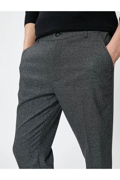 Koton Men's Fabric Trousers Anthracite 4wam40005hw
