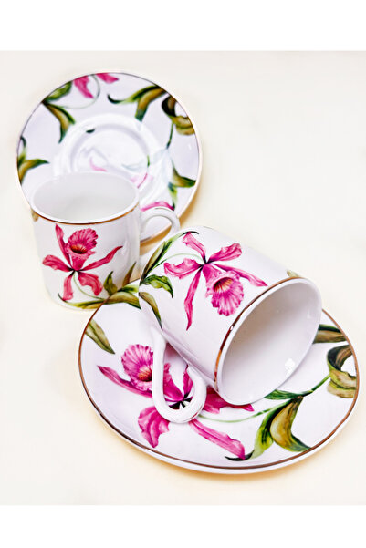 GÖNÜL Ikı Kısılık Renklı Kahve Fıncan Takımı