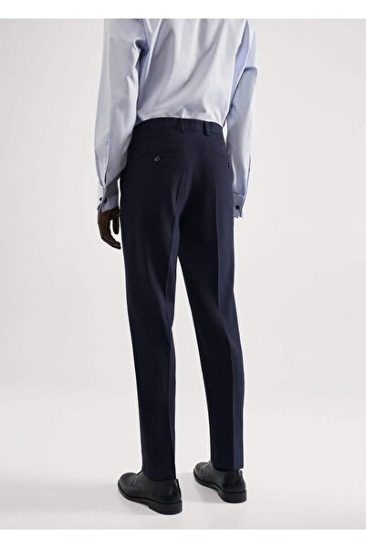 MANGO Man Dar Kesim Streç Kumaştan Kumaş Pantolon