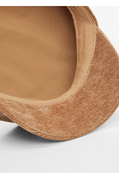 MANGO Woman Kadife Baker Şapka