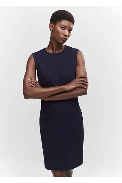 MANGO Woman Roman Woven Sleeveless Dress