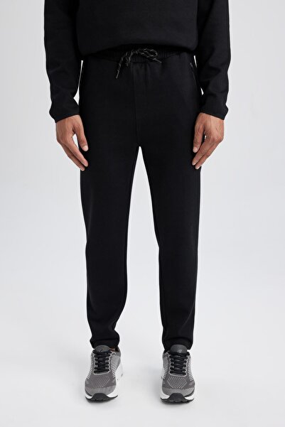 DeFacto Fit Slim Fit Beli Lastikli Cepli Düz Paça Jogger Eşofman Altı S3309az24sp